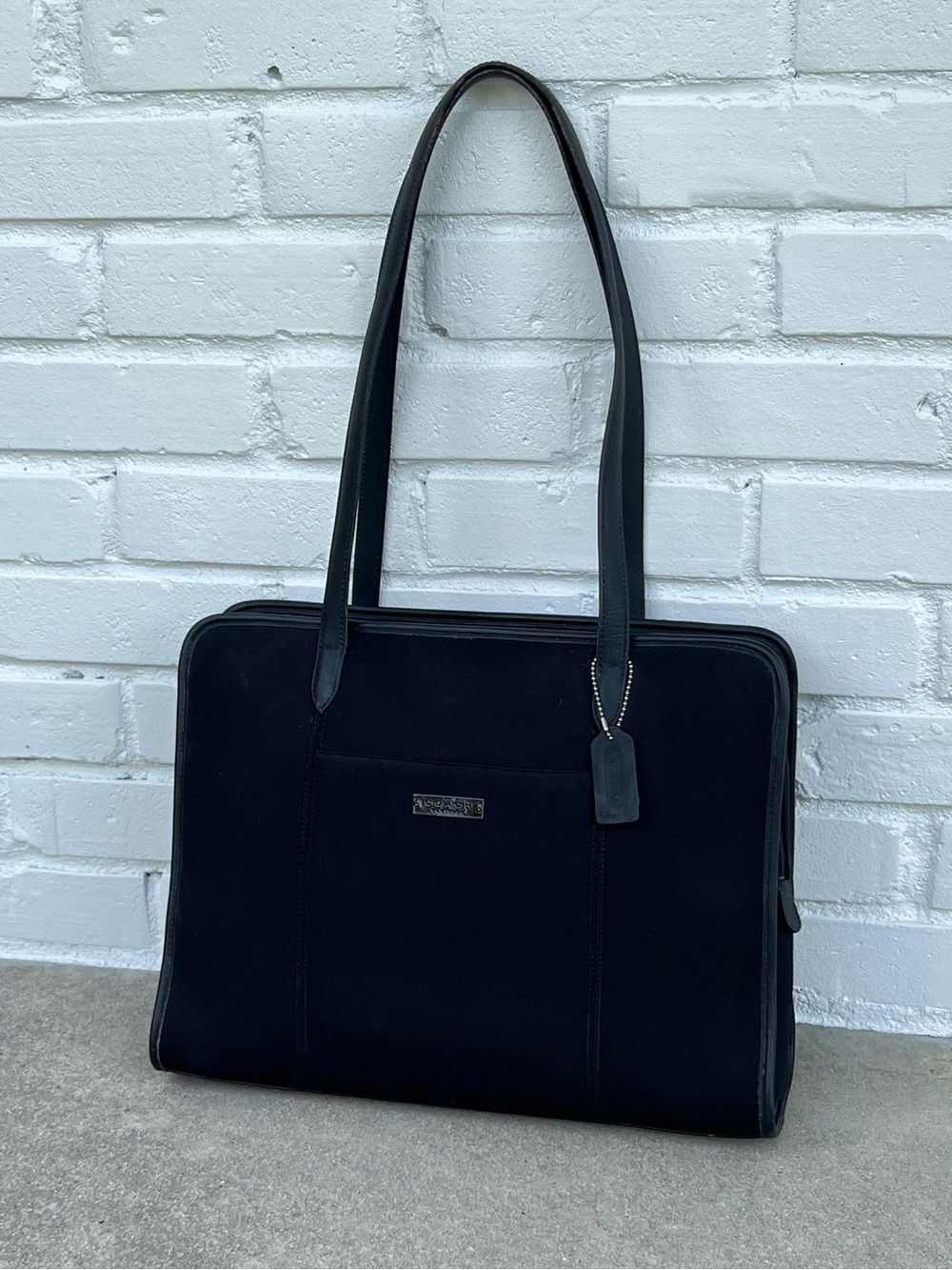 Coach Handbag Leather and Nylon Laptop Tote